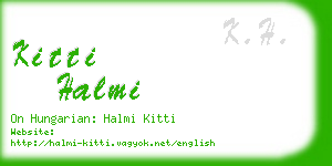 kitti halmi business card